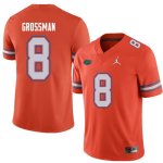 Men's Florida Gators #8 Rex Grossman NCAA Jordan Brand Orange Authentic Stitched College Football Jersey MEE7862GH